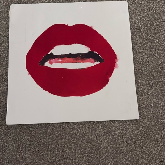 vibrant metallic Red Lips with white teeth Art work - Picture 4 of 5